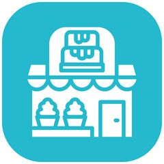 Bakery Shop vector icon illustration of Shops and Stores iconset.