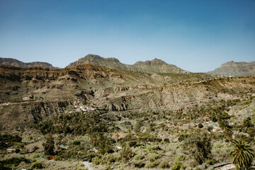 Piękny górski krajobraz Gran Canarii, Hiszpania