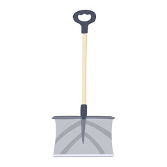 scoop snow shovel cartoon vector illustration