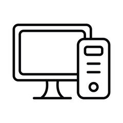 Computer icon vector stock illustration.