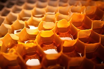 close up of honeycomb - obrazy, fototapety, plakaty