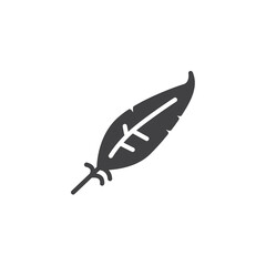 Feather ink pen vector icon