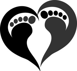 Baby foot logo design template