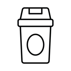 Trash Bin icon vector stock illustration.