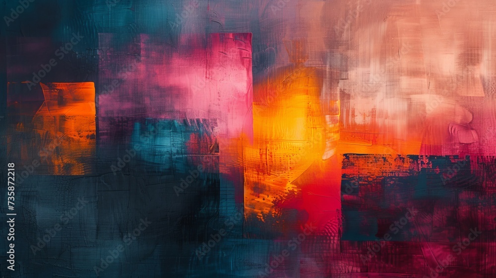 Poster abstract artwork with gradient elements