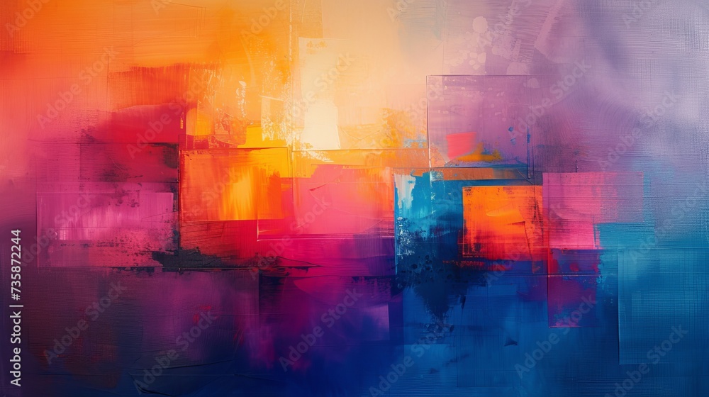 Poster abstract artwork with gradient elements