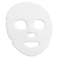 3D Illustration of a Facial Sheet Mask for Skin Care and Beauty