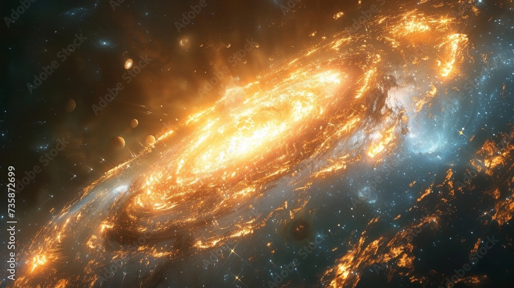 Poster cosmic particle collision