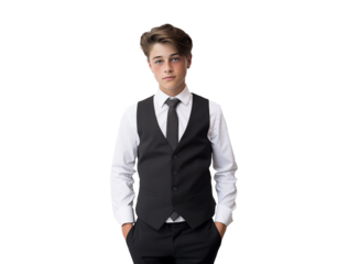 portrait of attractive teenager boy