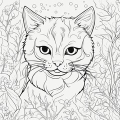 Coloriage d'un chat