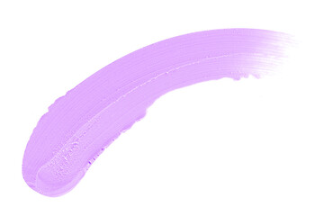 Purple stroke of the paint brush isolated on white background