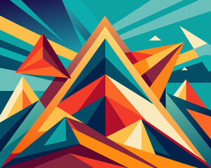 abstract background geometric futuristic colorful beautiful amazing unreal bright figurative