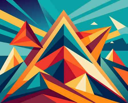 abstract background geometric futuristic colorful beautiful amazing unreal bright figurative