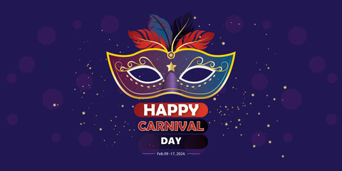 Carnival and festival. Vector illustration of musical and dance celebration, masquerade, party,...