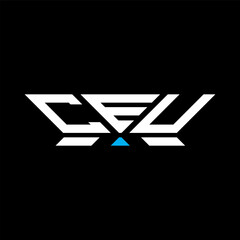 CEU letter logo vector design, CEU simple and modern logo. CEU luxurious alphabet design  