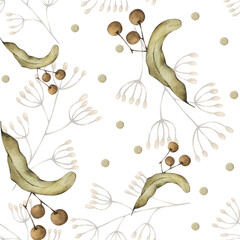 autumn pattern, with dried lime