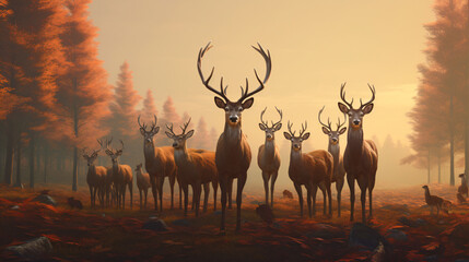 A group of deer