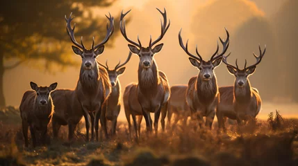 Fototapete A group of deer © Cybonad