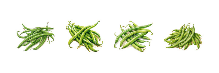 Green beans watercolor. Vector illustration design.