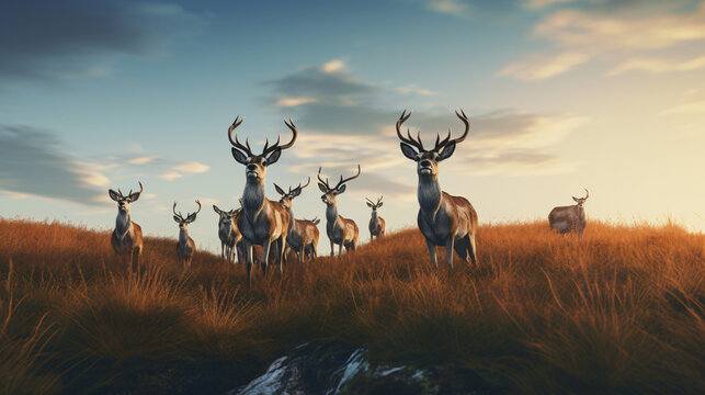 A herd of deer