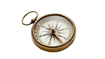 Ancient compass isolated on transparent background