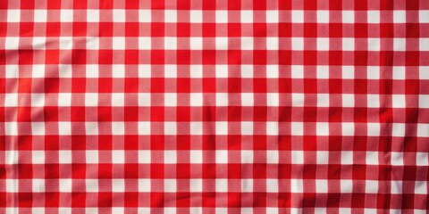 Picnic Table Cloth Background, Gingham Tablecloth, Napkin Cover for Design Montage, Red Tablecloth