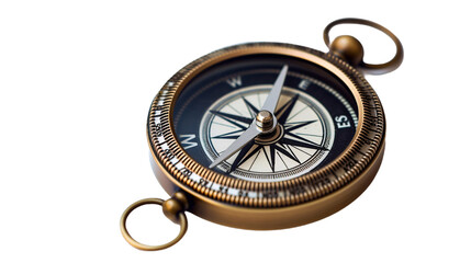 Ancient compass isolated on transparent background