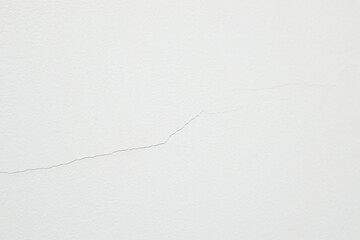 Shrinkage crack on a white aerated concrete wall. Fragile construction material. A Cracked Concrete...