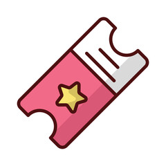 Ticket Icon vector. Stock illustration.