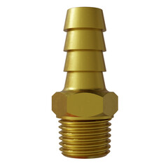 Pipe Thread Brass Male Barb front view