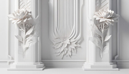 Obraz premium 3d decorative background texture pattern, interior mural wallpaper.