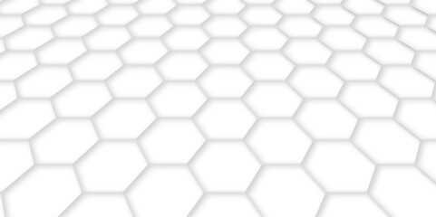 abstract background with hexagons. white background with hexagonal shapes. 