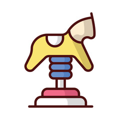 Spring Swing Horse Icon vector. Stock illustration.