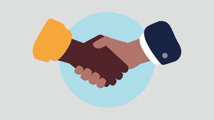 Vektor-Illustration eines H&auml;ndedrucks von Gesch&auml;ftspartnern - Stock Graphics