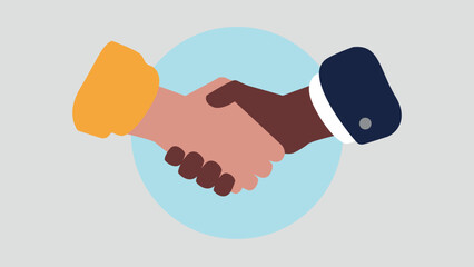 Vektor-Illustration eines H&auml;ndedrucks von Gesch&auml;ftspartnern - Stock Graphics