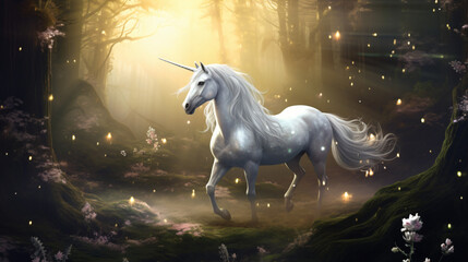 A mystical and graceful unicorn