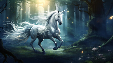 Obraz na płótnie Canvas A mystical and graceful unicorn