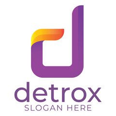 d gradient abstract vector logo design