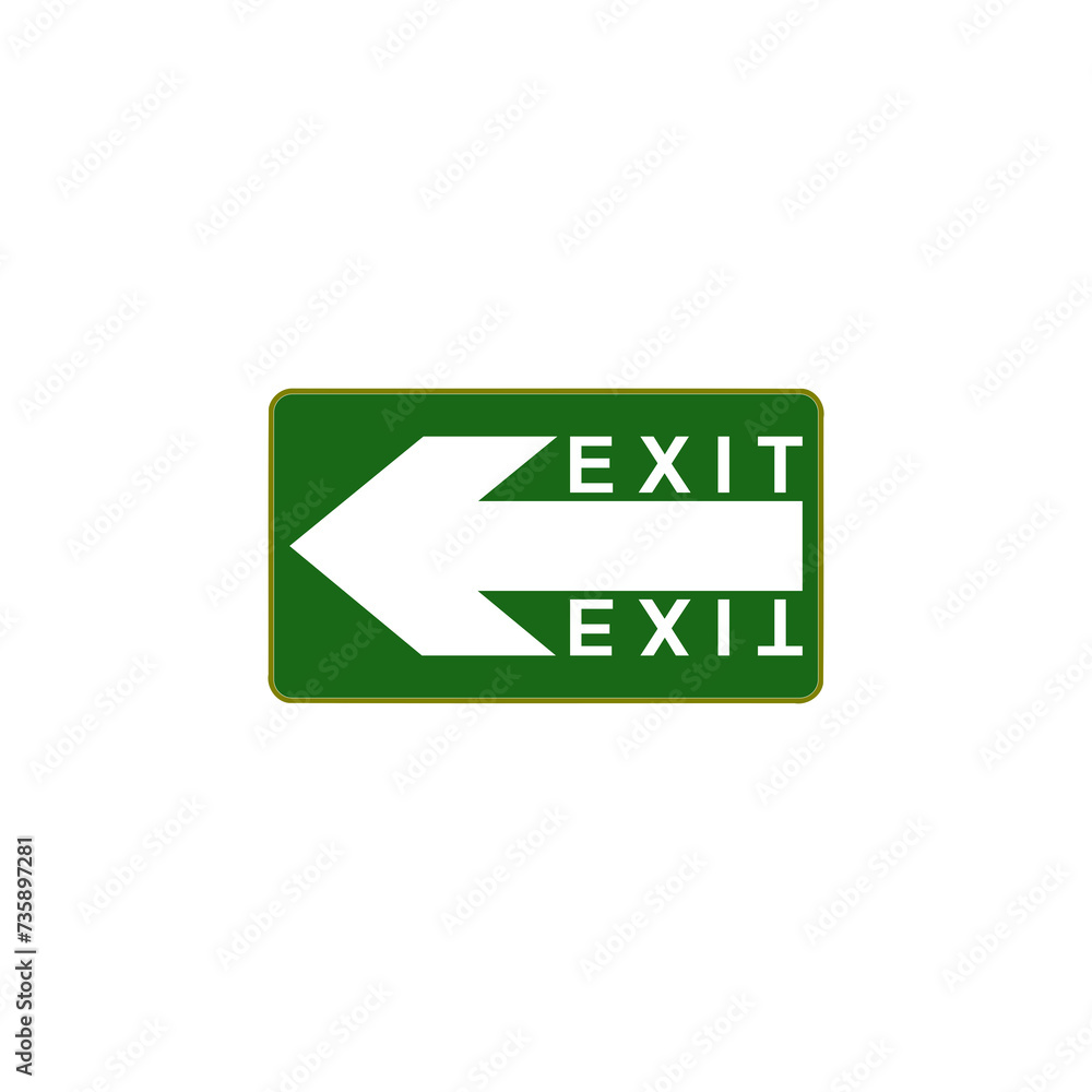 Poster exit icon isolated on transparent background
