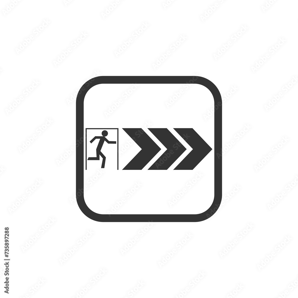 Poster exit icon isolated on transparent background
