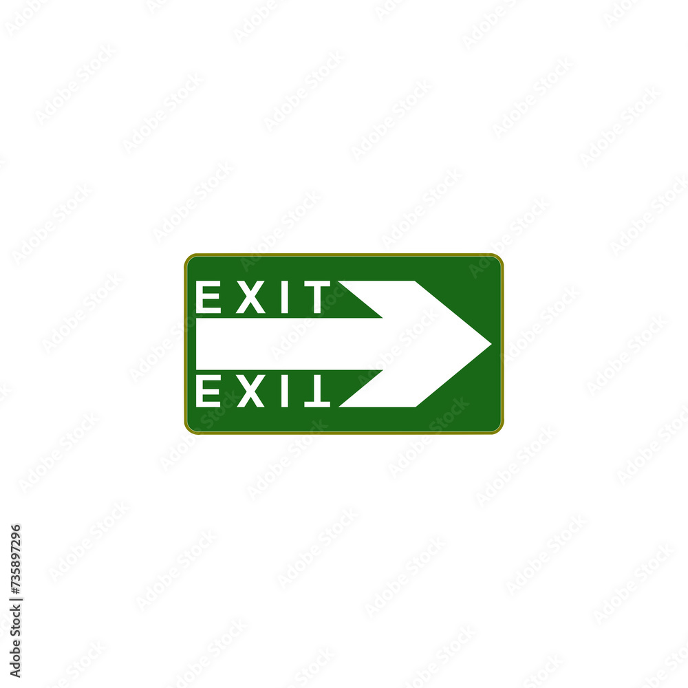 Poster exit icon isolated on transparent background