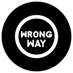 Wrong way Vector Icon Design Illustration