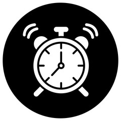 Alarm Clock Vector Icon Design Illustration