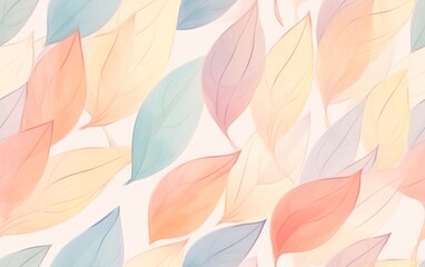Flat Pastel Watercolor Seamless Pattern