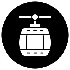 Cable Car Vector Icon Design Illustration