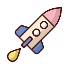 Rocket Icon vector. Stock illustration.