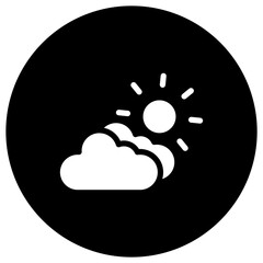 Cloudy Vector Icon Design Illustration