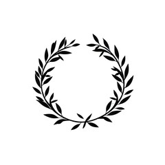 Laurel Branch Icon, Minimal Twig Symbol, Leaves Silhouette, Tree Branches Shape, Herbs, Plant Leaf