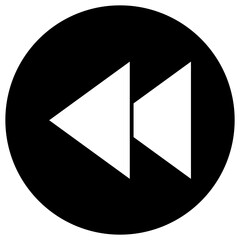 Backward Vector Icon Design Illustration