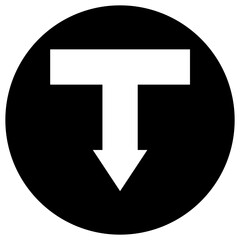 T junction Vector Icon Design Illustration